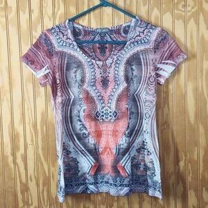 Women's Paisley Print Top